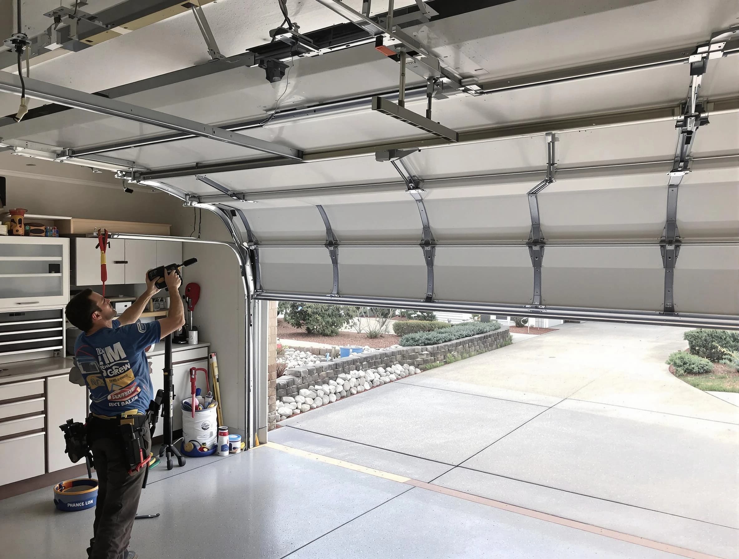 Garage door track repair service by South Ogden Garage Door Repair in South Ogden