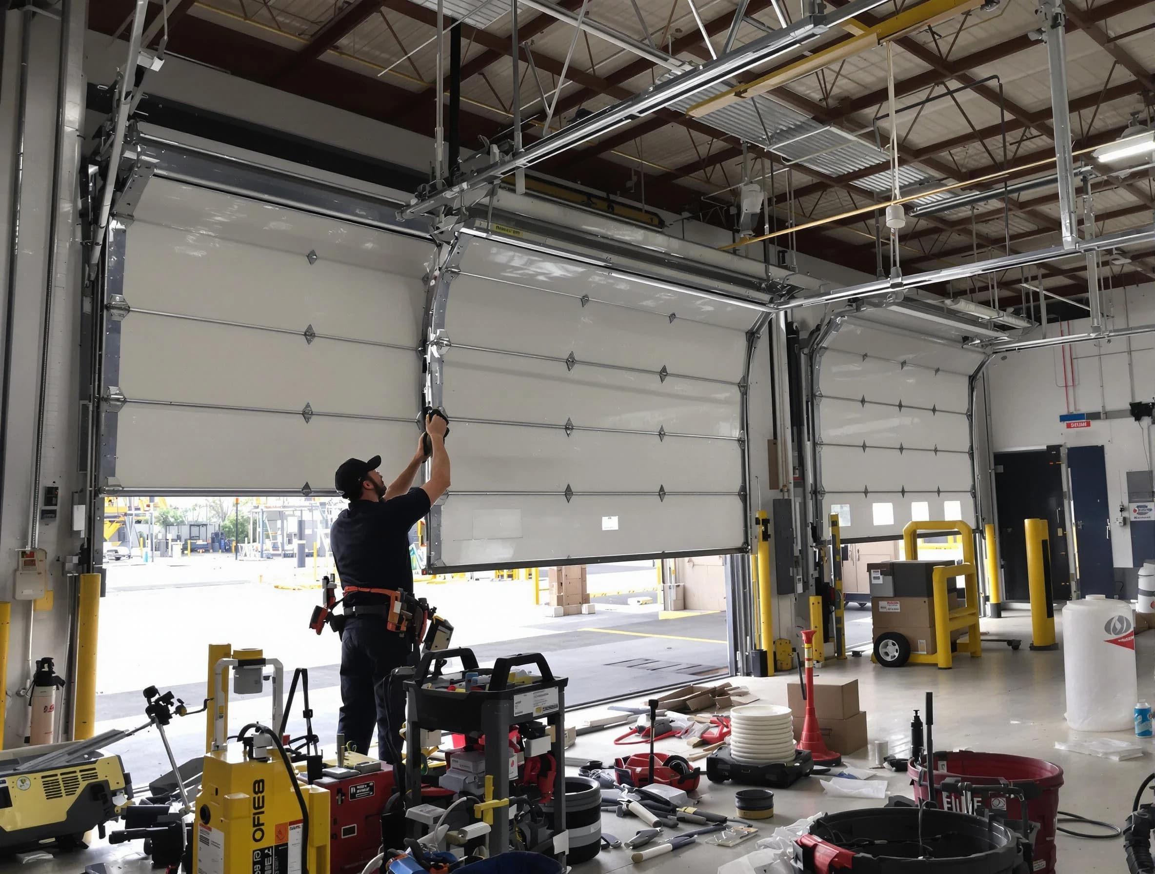 South Ogden Garage Door Repair technician performing commercial garage door repair in South Ogden