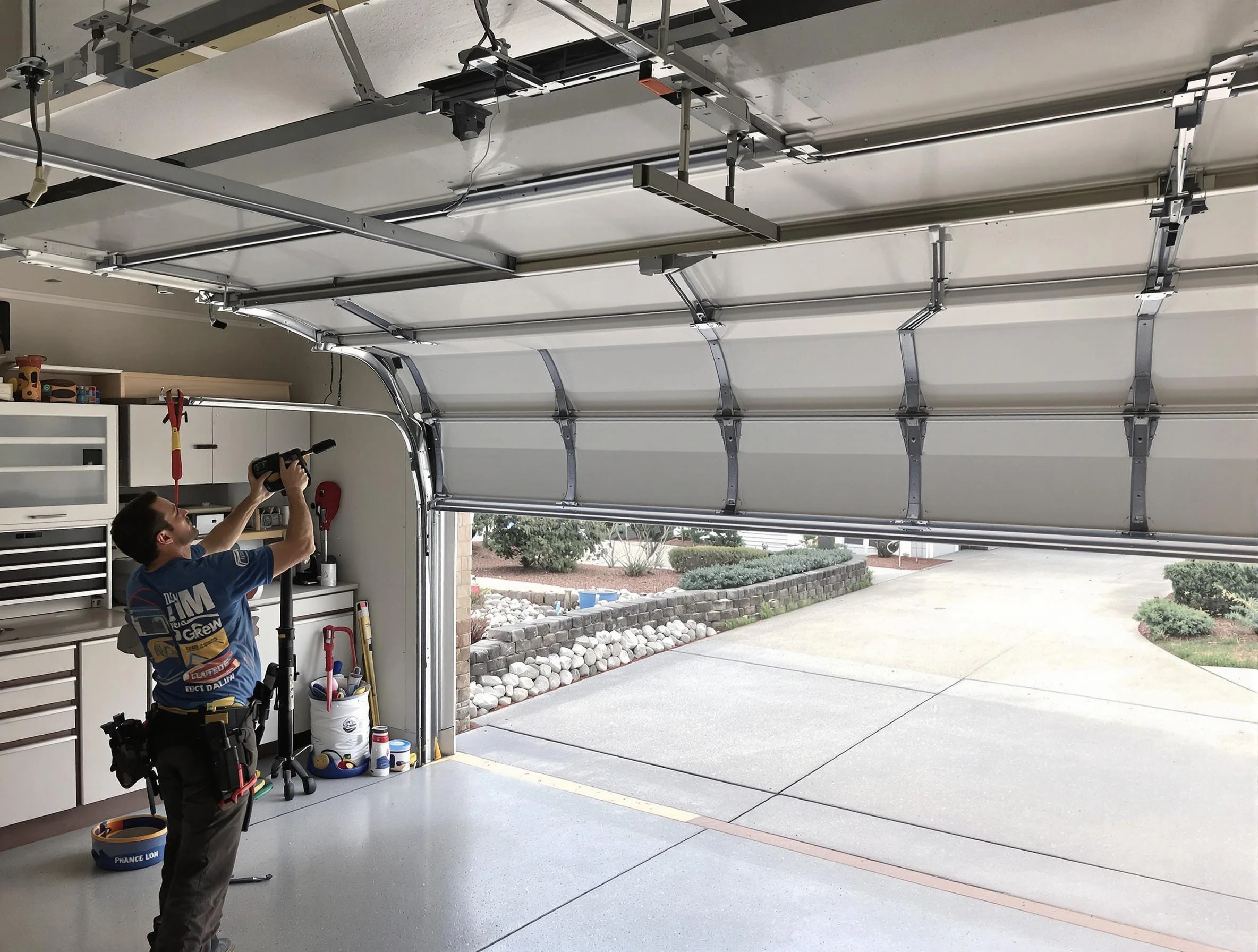 Garage door track repair service by South Ogden Garage Door Repair in South Ogden